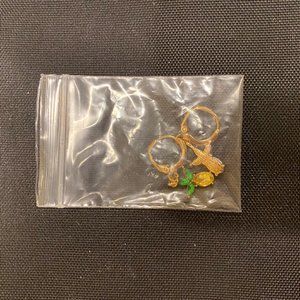 stainless steel gold pineapple earring hoops